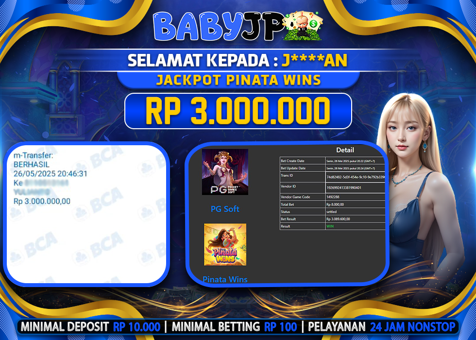 J****AN JACKPOT PINATA WINS,-LUNAS